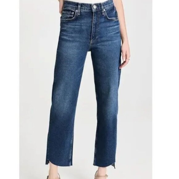 NWT Rag & Bone Harlow Mid Rise Straight Jeans 26 Marine - Picture 1 of 7